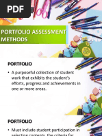 Portfolio Assessment Methods