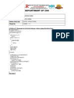 Department of Cse: 1.write A C Program To Sort Given Integer Values Using Selection Sort