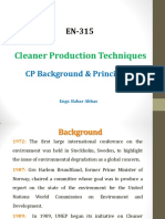 Cleaner Production Techniques: CP Background & Principles