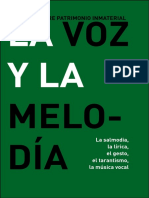 La Voz y La Melodia La Salmodia La Lirica El Gesto El Tarantismo La Musica Vocal PDF