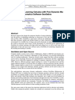 Teaching and Learning Calculus With Free Dynamic Ma-Thematics Software Geogebra