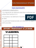 Reglementation Parasismique Rps2000: Methode Statique Equivalente