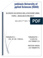 Banking Business Relationship (BBR) Topic:-Research Project