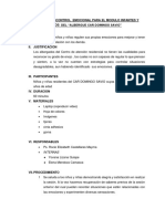 Sesion de Autocontrol de Emociones para El Moduloinfantes Noviembre 2019