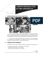 Linear Inequalities in Two Variables: I. Introduction and Focus Questions