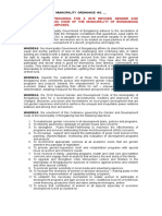 An Ordinance Providing For A 2019 Revised Gender and Development (Gad) Code of The Municipality of Bongabong and For Other Purposes