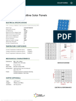 50W Monocrystalline Solar Panels: Electrical Specifications