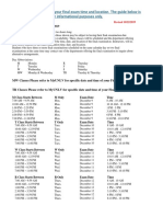 Fall 2019 - Final Exam Schedule