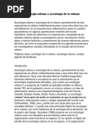 Sociologia Urbana