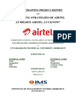 "Marketing Strategies of Airtel at Bharti Airtel, Lucknow": Summer Training Project Report