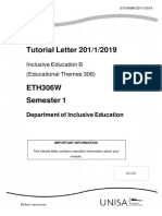 Tutorial Letter 201/1/2019: Inclusive Education B (Educational Themes 306)