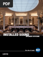 RCF Installed Sound Systems Catalogue PDF