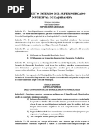 Reglamento Interno Del Mercado Municipal de Cajabamba Corregido