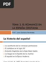 Tema 3. El Romance en La España Cristiana