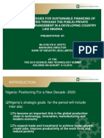 Evolving Strategies For Sustainable Financing R&D Activities Through The Public-Private Partnership Arrangement in A Developing Country Like Nigeria - Bank of Industries (BOI)