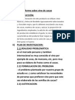 Informe Sobre Vino de Cacao