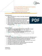 Syllabus & Timeline Training - FSSC 22000 Version 5 Awareness & Internal Audit - Jakarta 8-9 July 2019 PDF