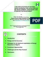 The Exploitation of Natural Energy Resources in Nigeria For Accelerated Socio-Economic Development - Strategies and Opportunities For Investment