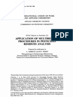 Application of Multiresidue Procedures in Pesticides Residues Analysis