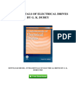 Fundamentals of Electrical Drives by G K Dubey PDF