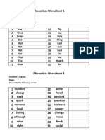 Phonetics Worksheets 1