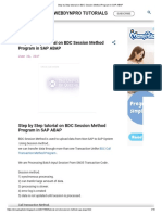 Step by Step Tutorial On BDC Session Method Program in SAP ABAP