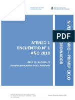 Nivel Primario Ateneo Didáctico #1 Encuentro 1 Primer Ciclo Ciencias Naturales Carpeta Coordinador