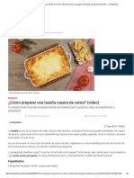 ¿Cómo Preparar Una Lasaña de Carne - Receta Casera - Lasagna - Recetas Peruanas - Buenazo - La República