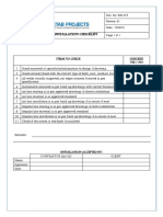 Field Instrument Installation Checklist