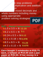 Solving Multi-Step Problems Involving Multiplication and Addition or