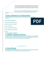 Types of Beams in Constructions: Based On Support Conditions