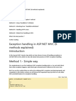 Methods Explained) : Public Actionresult Someerror (Try Catch (Exception Ex) (Return View ("Error") ) )