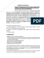 TDR Estudio Hidrogeologico para Disponibilidad Hidirca Subterranea Segun ANA Con Perforacion de Pozo Esxploratorio 2019