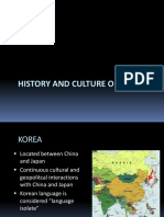 History and Culture of Korea