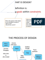 What Is Design? A Simple Definition Is: - Achieving Within: Goals Constraints