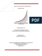 Formulacion y Evaluacion de Proyectos Trabajo Final