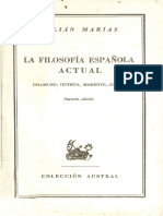 Marias Julian La Filosofia Espanola Actual PDF