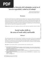 Competencias Laborales Del Trabajador Social en El Área de Seguridad y Salud en El Trabajo