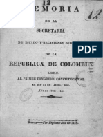 Memoria de La Secretaría de Estado y Relaciones Esteriores