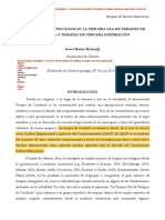 Nuevas Terapias Psicológicas: La Tercera Ola de Terapias de Conducta O Terapias de Tercera Generación