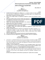 Code No.: CS211/13CS209 II B.Tech. II Sem. (RA13/RA11) Supplementary Examinations, March/April - 2019 Design & Analysis of Algorithms