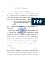 Optical Property of Leds and Implements: 2-1 Internal, Extraction, External and Power Efficiencies