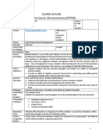 Microeconomics Course Outline MBA