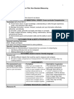 Non Standard Measurement Lesson Plan