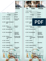 Time Activities Particulars Time Activities Particulars: F & B Director F & B Director