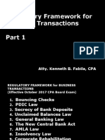 Regulatory Framework For Business Transactions: Atty. Kenneth B. Fabila, CPA