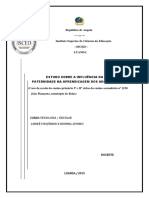 Estudo Sobre A Innfluência Da Fuga À Paternidade Na Aprendizagem Dos Adolescentes Pré Projecto