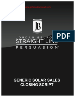 Done For You Script Generic Solar Sales Closing Script