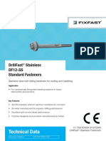 Technical Data: Drillfast Stainless Df12-Ss Standard Fasteners