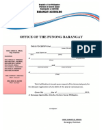 Aguinaldo Barangay Late Registration Clearance